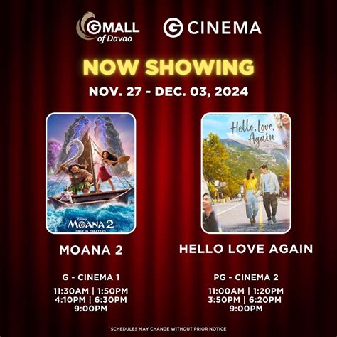 cinema gmall davao|gmall cinema schedule.